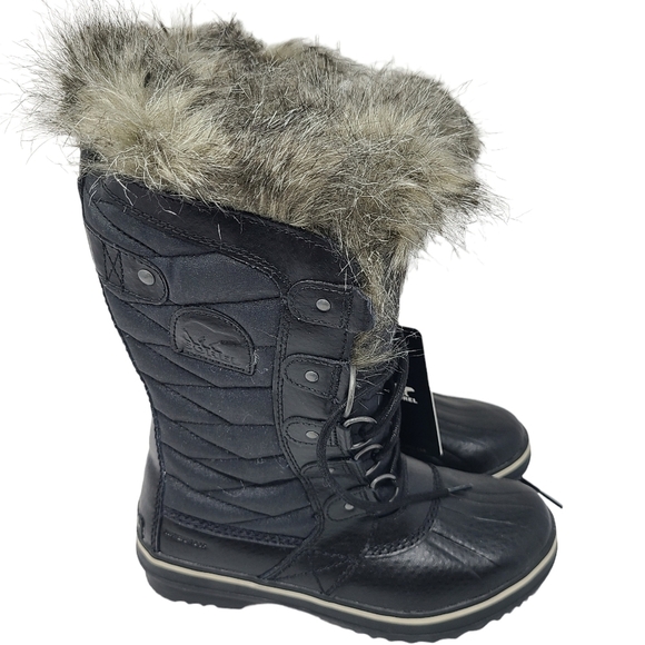 SOREL Tofino II' Faux Fur Lined Waterproof Boot Black Women’s Size 6.5 FLAWED - Picture 6 of 11